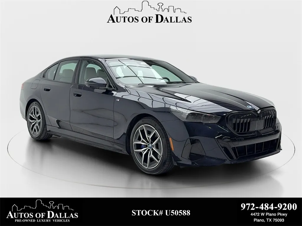 Black 2025 BMW i5 eDrive40 M SPORT,NAV,CAM,SUNROF,HTD STS,BLIND SPOT for sale in Plano, TX