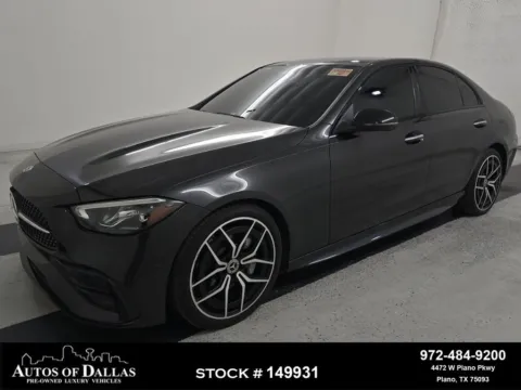 Black 2023 Mercedes-Benz C-Class C 300 AMG NIGHT PKG,NAV,CAM,PANO,CLMT STS,BLIND SP for sale in Plano, TX
