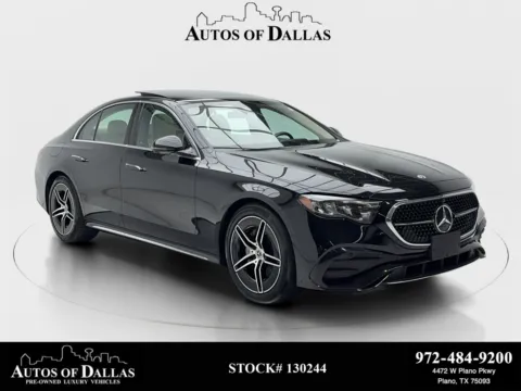Black 2025 Mercedes-Benz E-Class E 350 AMG SPORT,NAV,CAM,PANO,BLIND SPOT,19" WLS for sale in Plano, TX
