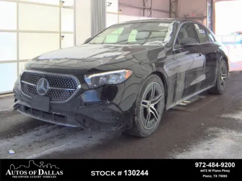 Black 2025 Mercedes-Benz E-Class E 350 AMG SPORT,NAV,CAM,PANO,BLIND SPOT,19" WLS for sale in Plano, TX