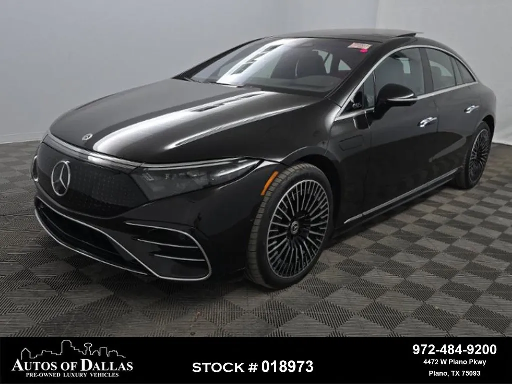 Black 2022 Mercedes-Benz EQS 580 AMG LINE,4-CLMT STS,MASSAGE STS,21" AMG WLS for sale in Plano, TX