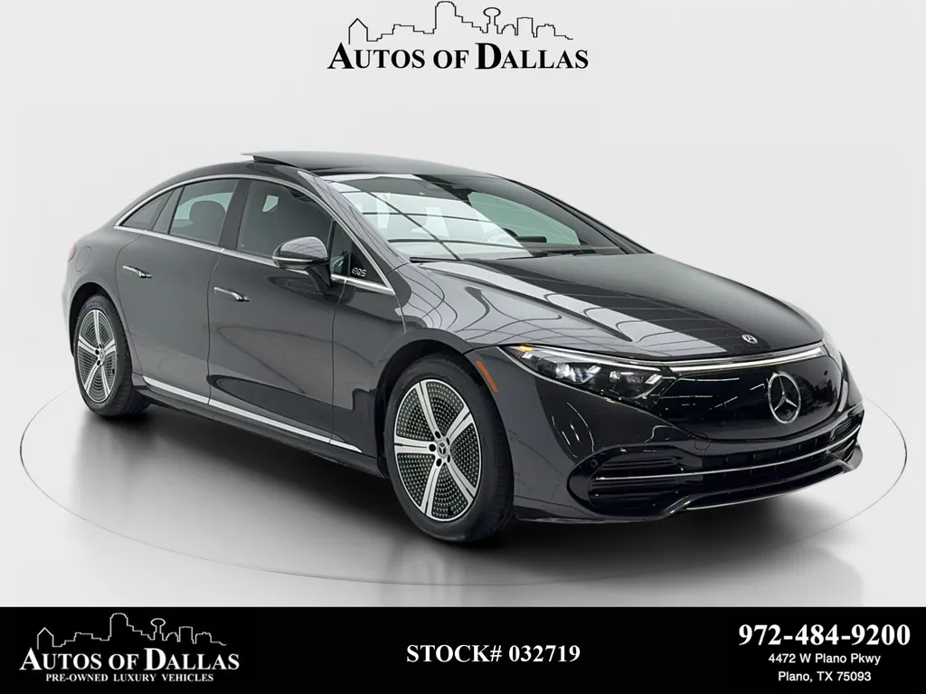 Black 2023 Mercedes-Benz EQS 450 NAV,CAM,PANO,CLMT STS,BLIND SPOT,20" WLS for sale in Plano, TX