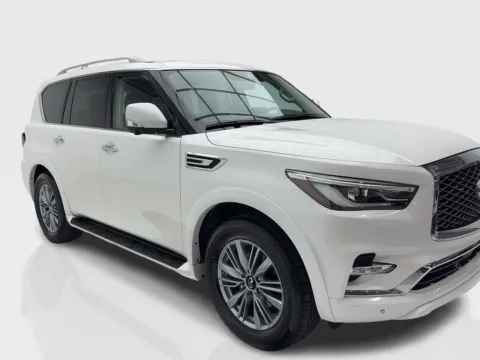 Photos of 2024 INFINITI QX80 LUXE NAV,CAM,SUNROOF,HTD STS,BLIND SPOT,3RD ROW for sale in Plano, TX at Autos of Dallas - Plano