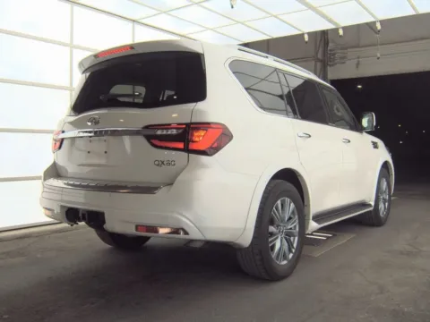 Photos of 2024 INFINITI QX80 LUXE NAV,CAM,SUNROOF,HTD STS,BLIND SPOT,3RD ROW for sale in Plano, TX at Autos of Dallas - Plano