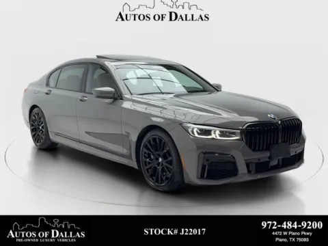 Gray 2022 BMW 7 Series 740i M SPORT,NAV,CAM,PANO,CLMT STS,20" M WLS for sale in Plano, TX