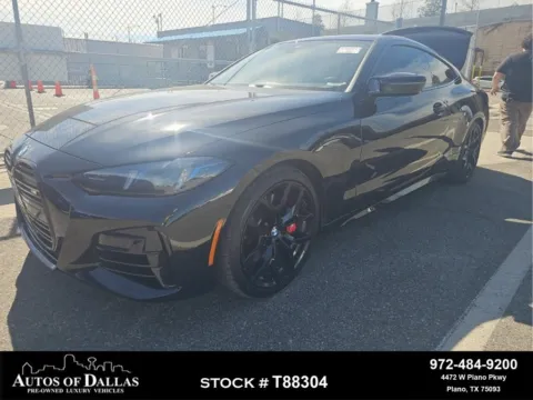 Black 2025 BMW 4 Series M440i NAV,CAM,SUNROOF,HEADS UP,19" M WLS for sale in Plano, TX