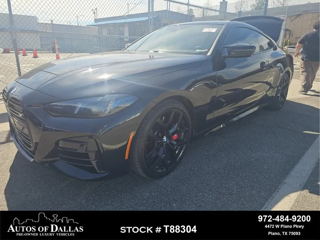 Black 2025 BMW 4 Series M440i NAV,CAM,SUNROOF,HEADS UP,19" M WLS for sale in Plano, TX