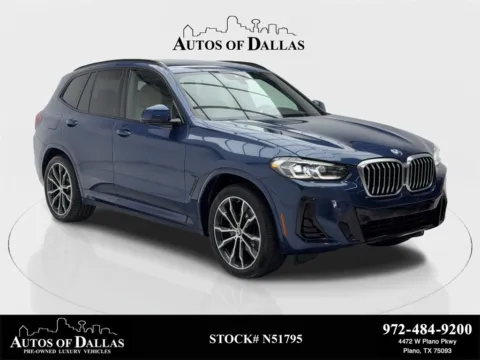 Blue 2023 BMW X3 xDrive30i M SPORT,NAV,CAM,PANO,BLIND SPOT,20" M WL for sale in Plano, TX