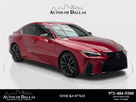 Red 2024 Lexus IS 350 F SPORT Design CAM,SUNROOF,CLMT STS,BLIND SPOT for sale in Plano, TX