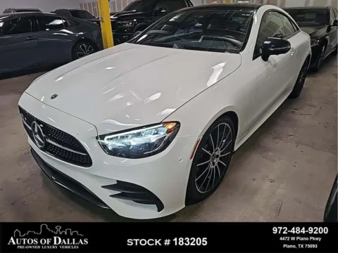 Black 2022 Mercedes-Benz E-Class E 450 Coupe AMG NIGHT PKG,NAV,CAM,PANO,BLIND SPOT for sale in Plano, TX