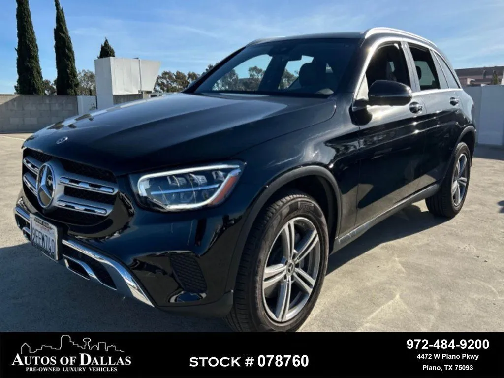 Black 2022 Mercedes-Benz GLC 300 NAV,CAM,PANO,HTD STS,BLIND SPOT,18" WLS for sale in Plano, TX