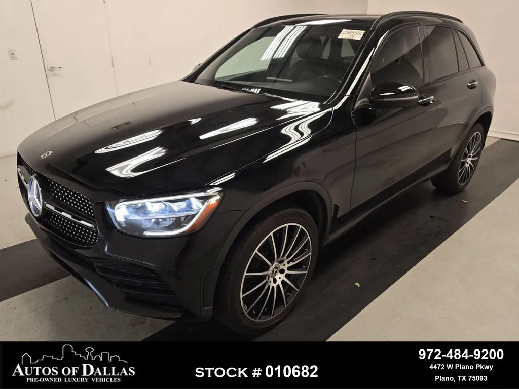 Black 2021 Mercedes-Benz GLC 300 AMG NIGHT PKG,NAV,CAM,PANO,BLIND SPOT for sale in Plano, TX