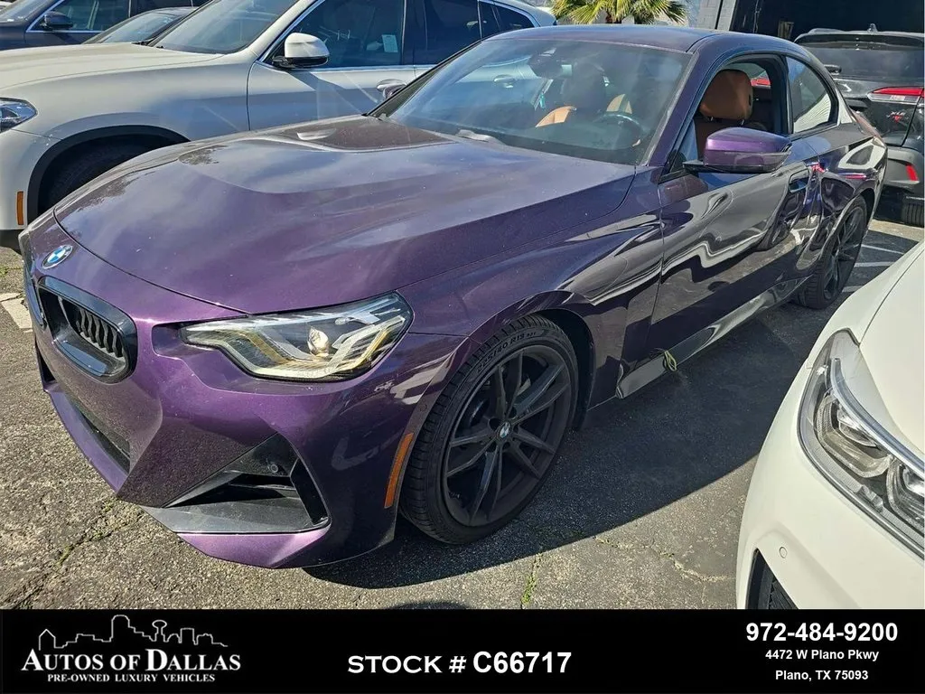 Purple 2022 BMW 2 Series 230i M SPORT,NAV,CAM,HTD STS,BLIND SPOT for sale in Plano, TX