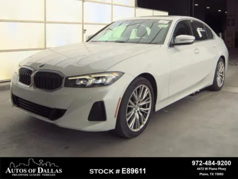 White 2024 BMW 3 Series 330i SPORT LINE,NAV,CAM,SUNROOF,BLIND SPOT for sale in Plano, TX