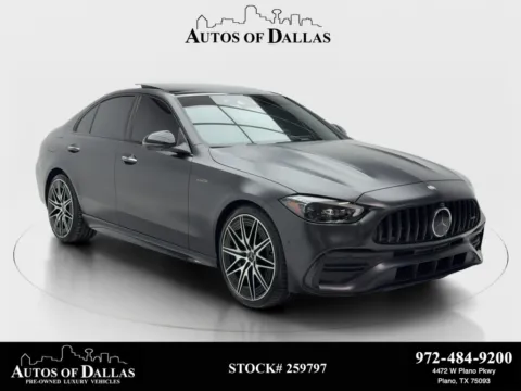 Black 2025 Mercedes-Benz C-Class C 43 AMG NIGHT PKG,NAV,CAM,PANO,CLMT STS,HEADS UP for sale in Plano, TX