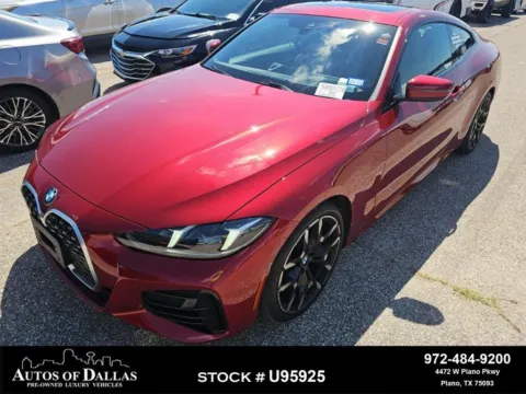 Red 2026 BMW 4 Series 430i xDrive M SPORT,NAV,CAM,SUNROOF,HEADS UP for sale in Plano, TX