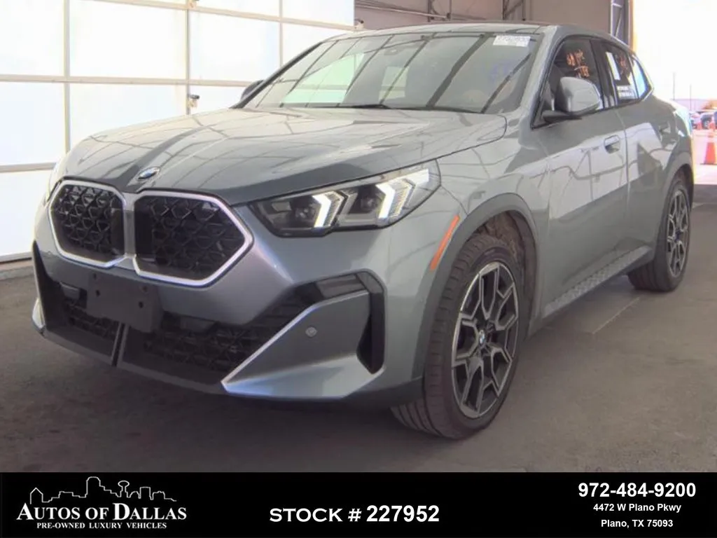 Gray 2025 BMW X2 xDrive28i NAV,CAM,PANO,HTD STS,BLIND SPOT for sale in Plano, TX