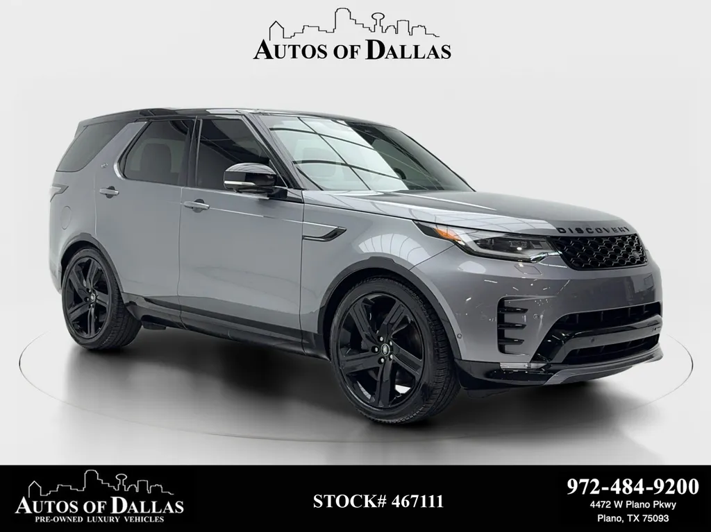 Gray 2023 Land Rover Discovery HSE R-Dynamic NAV,CAM,PANO,BLIND SPOT,3RD ROW for sale in Plano, TX