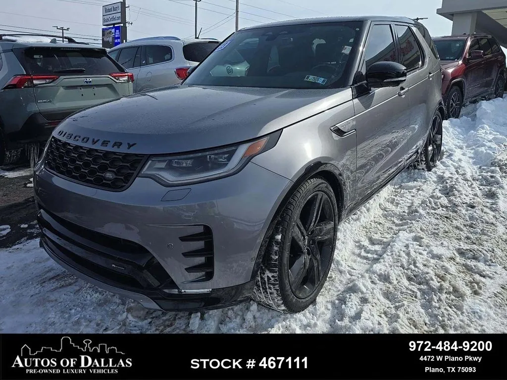 Gray 2023 Land Rover Discovery HSE R-Dynamic NAV,CAM,PANO,BLIND SPOT,3RD ROW for sale in Plano, TX