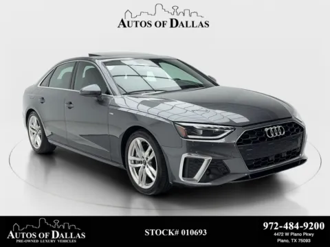 Gray 2023 Audi A4 45 S line Premium CAM,SUNROOF,HTD STS,BLIND SPOT for sale in Plano, TX
