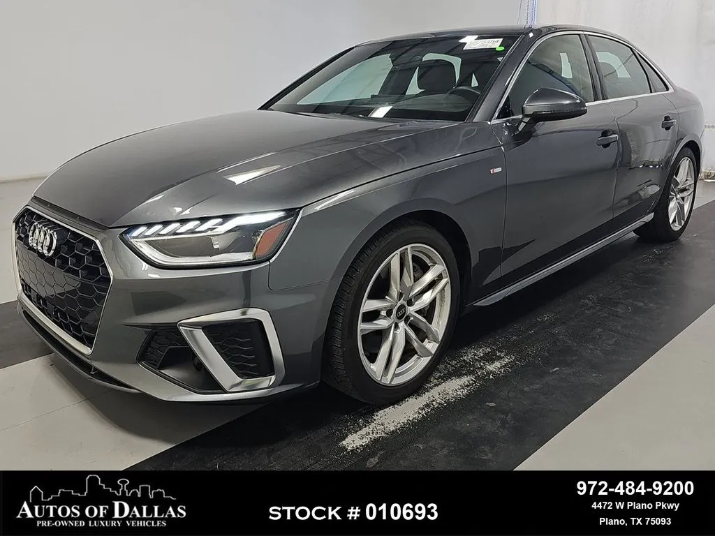 Gray 2023 Audi A4 45 S line Premium CAM,SUNROOF,HTD STS,BLIND SPOT for sale in Plano, TX