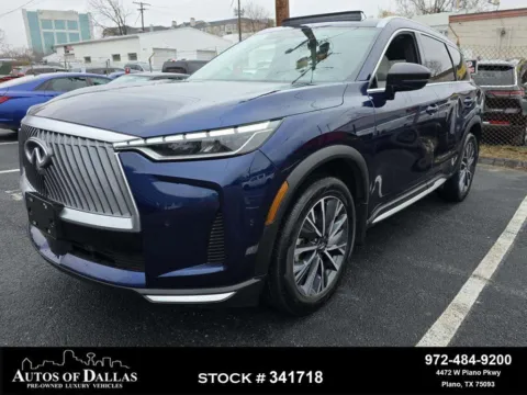 Blue 2026 INFINITI QX60 LUXE NAV,CAM,SUNROOF,CLMT STS,BLIND SPOT,3RD ROW for sale in Plano, TX