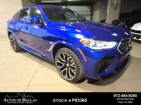 Blue 2023 BMW X6 M NAV,CAM,PANO,CLMT STS,HEADS UP,22" M WLS for sale in Plano, TX