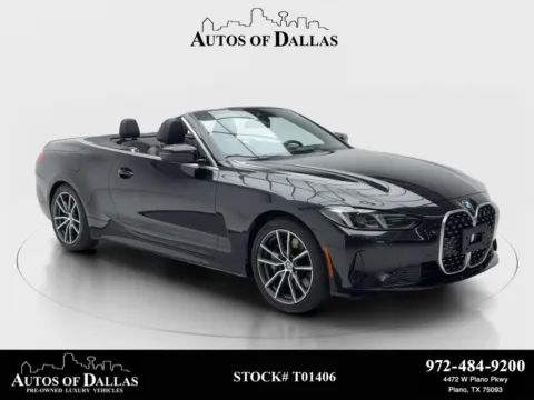 Black 2025 BMW 4 Series 430i xDrive Convertible SPORT LINE,NAV,CAM,HTD STS for sale in Plano, TX
