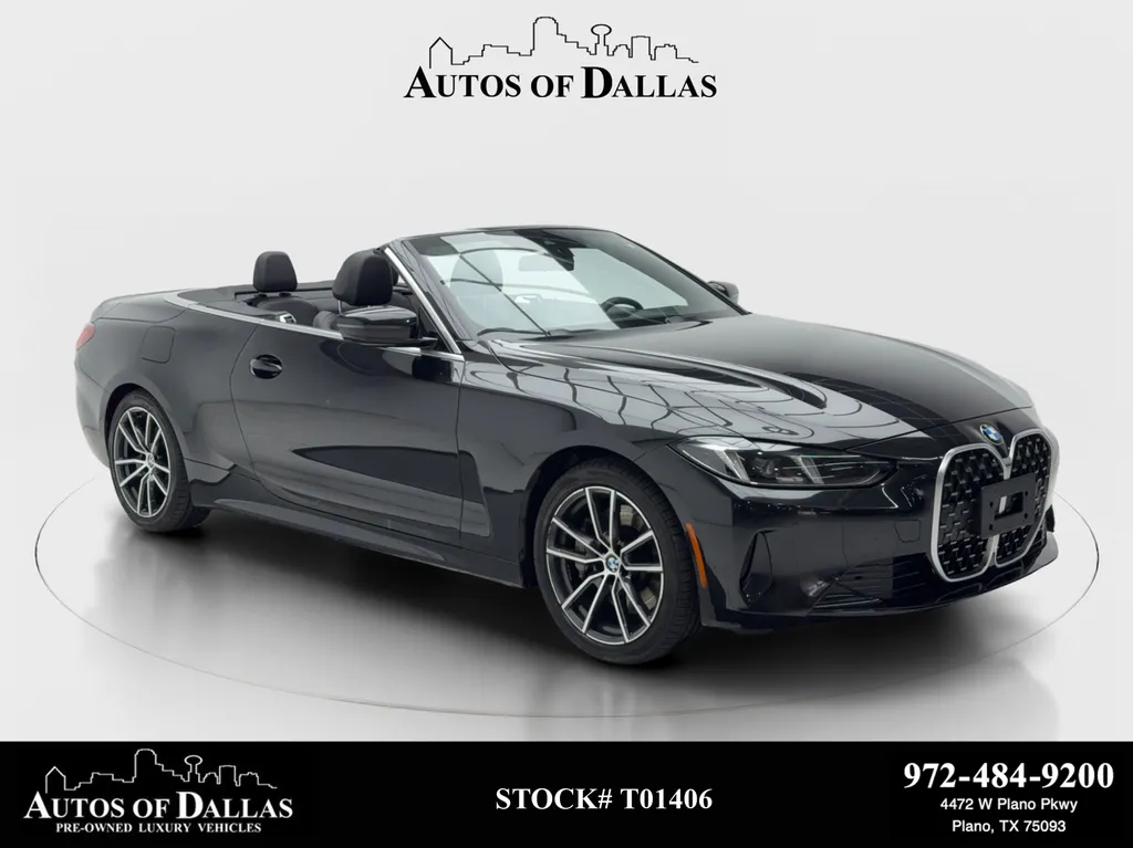 Black 2025 BMW 4 Series 430i xDrive Convertible SPORT LINE,NAV,CAM,HTD STS for sale in Plano, TX
