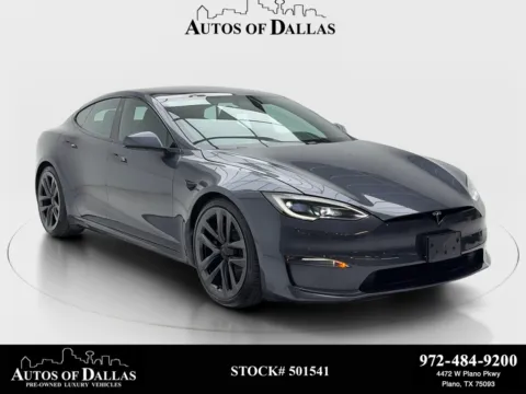 Gray 2023 Tesla Model S NAV,CAM,PANO,CLMT STS,BLIND SPOT,21" WLS for sale in Plano, TX