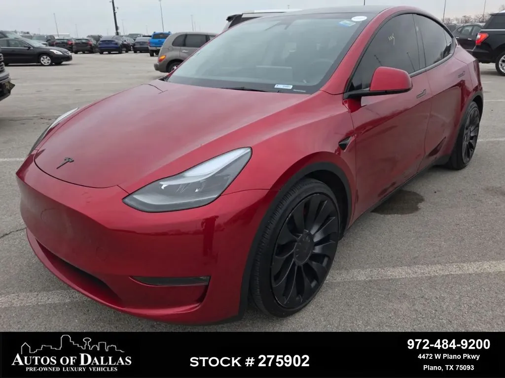 Red 2024 Tesla Model Y Performance NAV,CAM,PANO,HTD STS,21" WLS for sale in Plano, TX