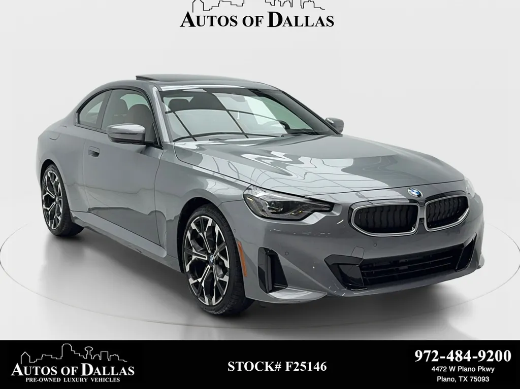 Gray 2025 BMW 2 Series 230i SPORT LINE,NAV,CAM,SUNROOF,HEADS UP for sale in Plano, TX