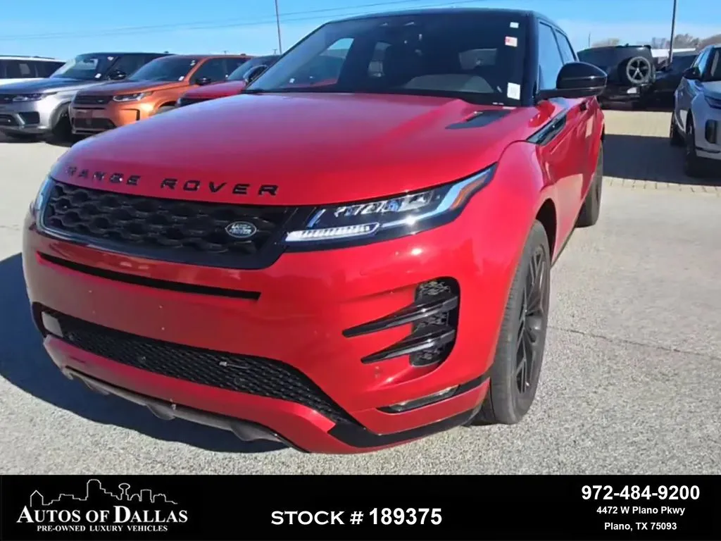 Red 2023 Land Rover Range Rover Evoque Dynamic for sale in Plano, TX