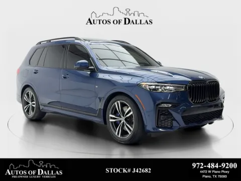 Blue 2022 BMW X7 xDrive40i M SPORT,LUX STS,HEADS UP,MASSAGE STS,3RD for sale in Plano, TX