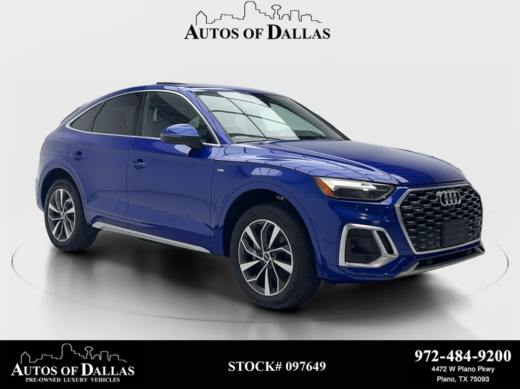 Blue 2022 Audi Q5 Sportback quattro S line Premium 45 TFSI for sale in Plano, TX