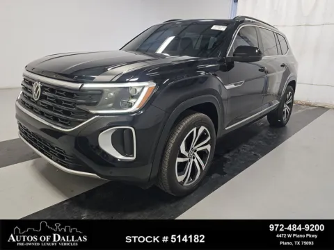 Black 2024 Volkswagen Atlas 2.0T SE w/Technology for sale in Plano, TX