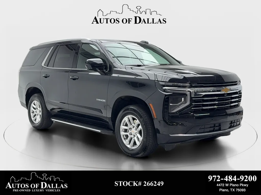Black 2025 Chevrolet Tahoe LT NAV,CAM,HTD STS,BLIND SPOT,3RD ROW for sale in Plano, TX