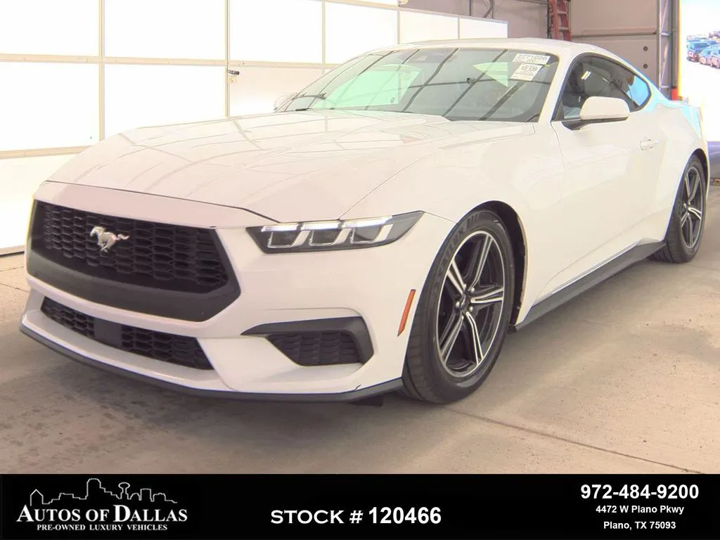 White 2024 Ford Mustang EcoBoost Premium for sale in Plano, TX