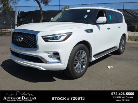 White 2021 INFINITI QX80 LUXE for sale in Plano, TX