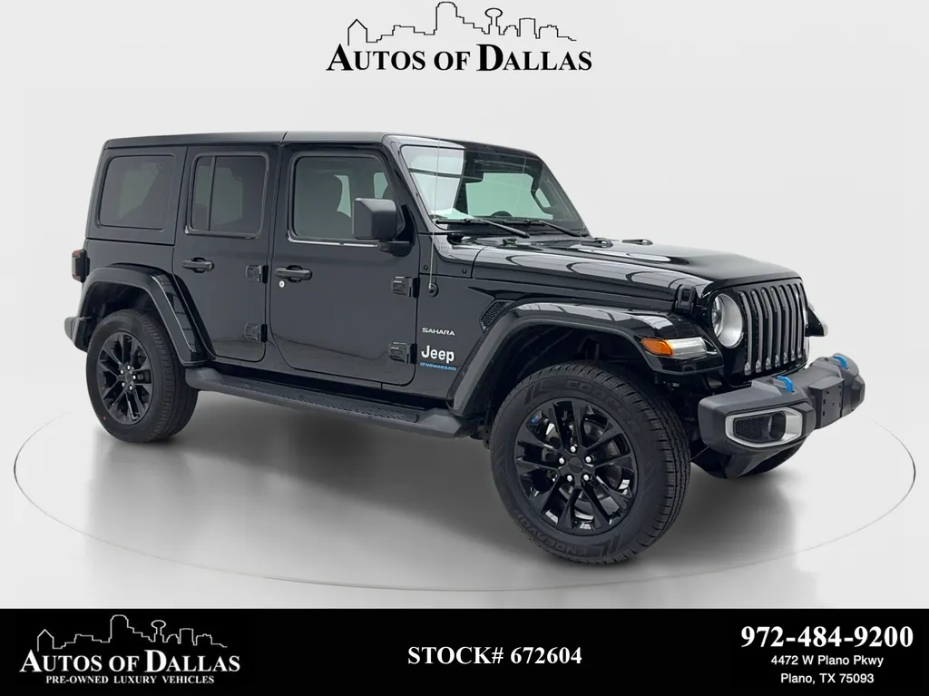 Black 2023 Jeep Wrangler Sahara 4xe for sale in Plano, TX