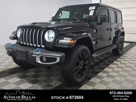 Black 2023 Jeep Wrangler Sahara 4xe for sale in Plano, TX