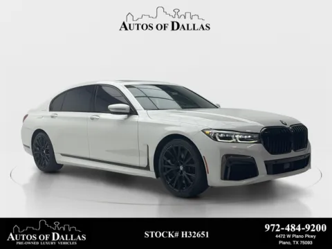 White 2022 BMW 7 Series 750i xDrive M SPORT,NAV,CAM,PANO,CLMT STS,20" M WL for sale in Plano, TX