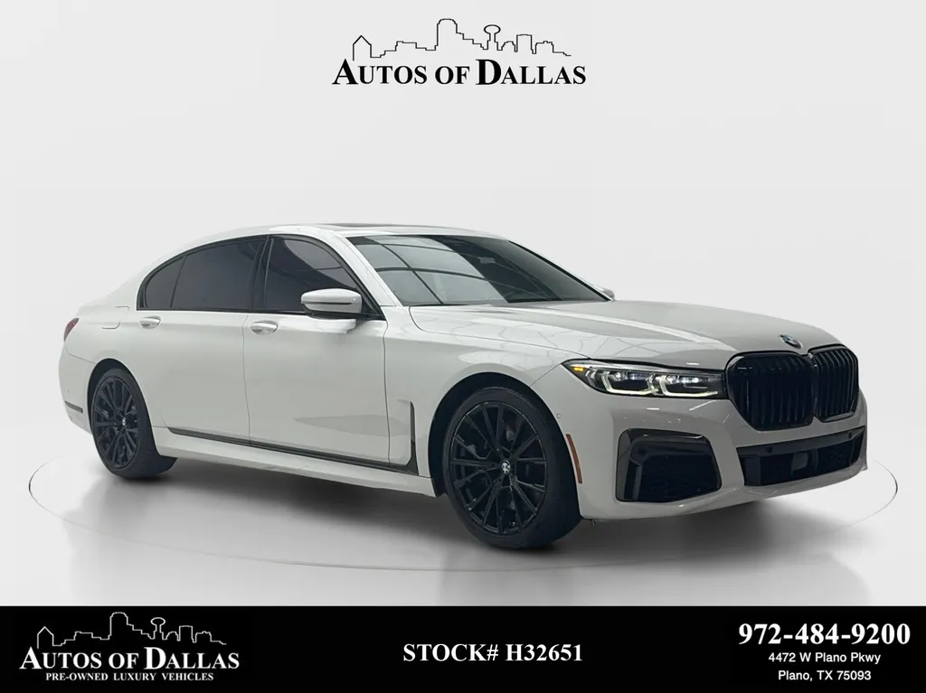 White 2022 BMW 7 Series 750i xDrive M SPORT,NAV,CAM,PANO,CLMT STS,20" M WL for sale in Plano, TX
