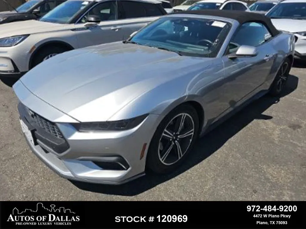 Silver 2025 Ford Mustang EcoBoost Premium for sale in Plano, TX