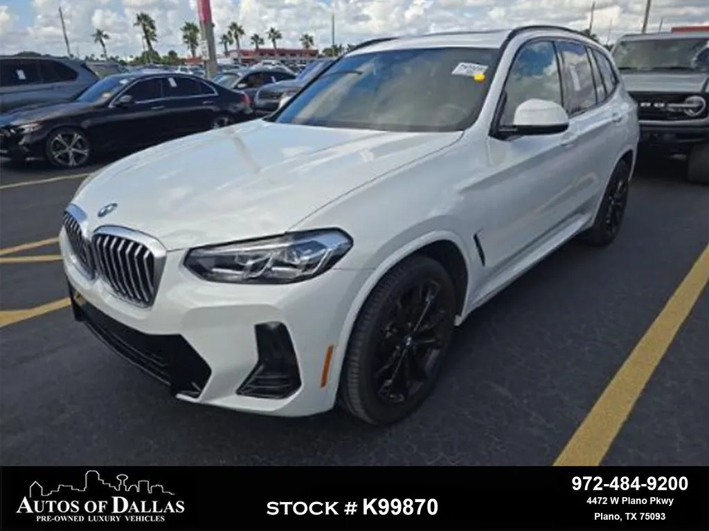 White 2022 BMW X3 sDrive30i for sale in Plano, TX