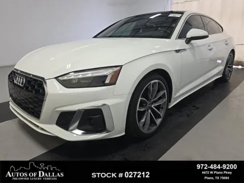 White 2023 Audi A5 Sportback 45 S line Premium for sale in Plano, TX