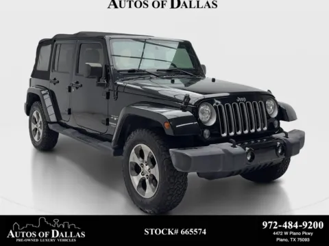 Black 2017 Jeep Wrangler Unlimited Sahara for sale in Plano, TX