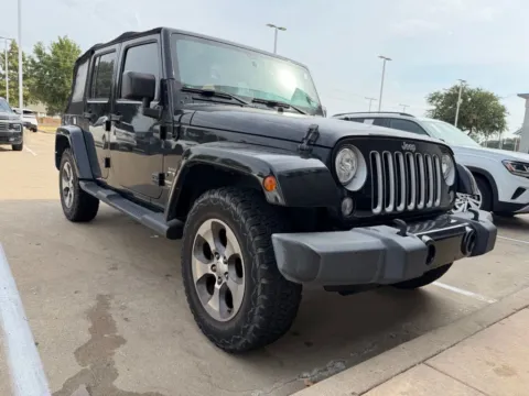 Black 2017 Jeep Wrangler Unlimited Sahara for sale in Plano, TX
