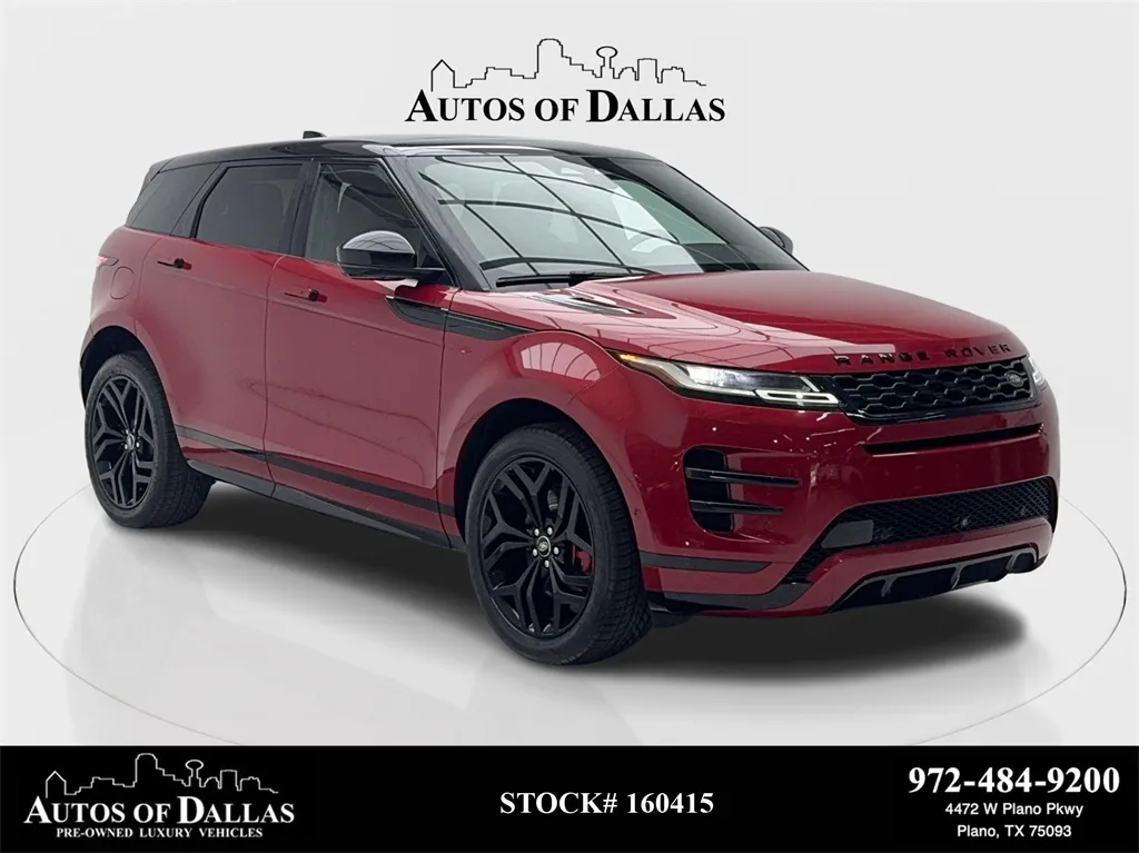 Red 2022 Land Rover Range Rover Evoque HST NAV,CAM,PANO,HTD STS,BLIND SPOT,20" WLS for sale in Plano, TX