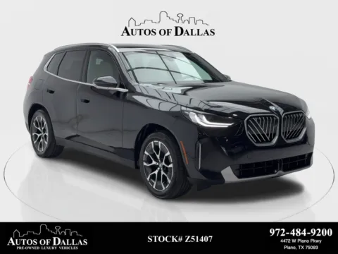 Black 2025 BMW X3 30 xDrive NAV,CAM,PANO,CLMT STS,BLIND SPOT,HEADS U for sale in Plano, TX